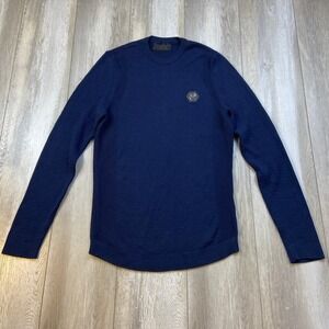 Philipp Plein Knit Sweater Mens XL Blue Slim Skinny Daylight Round Neck Men